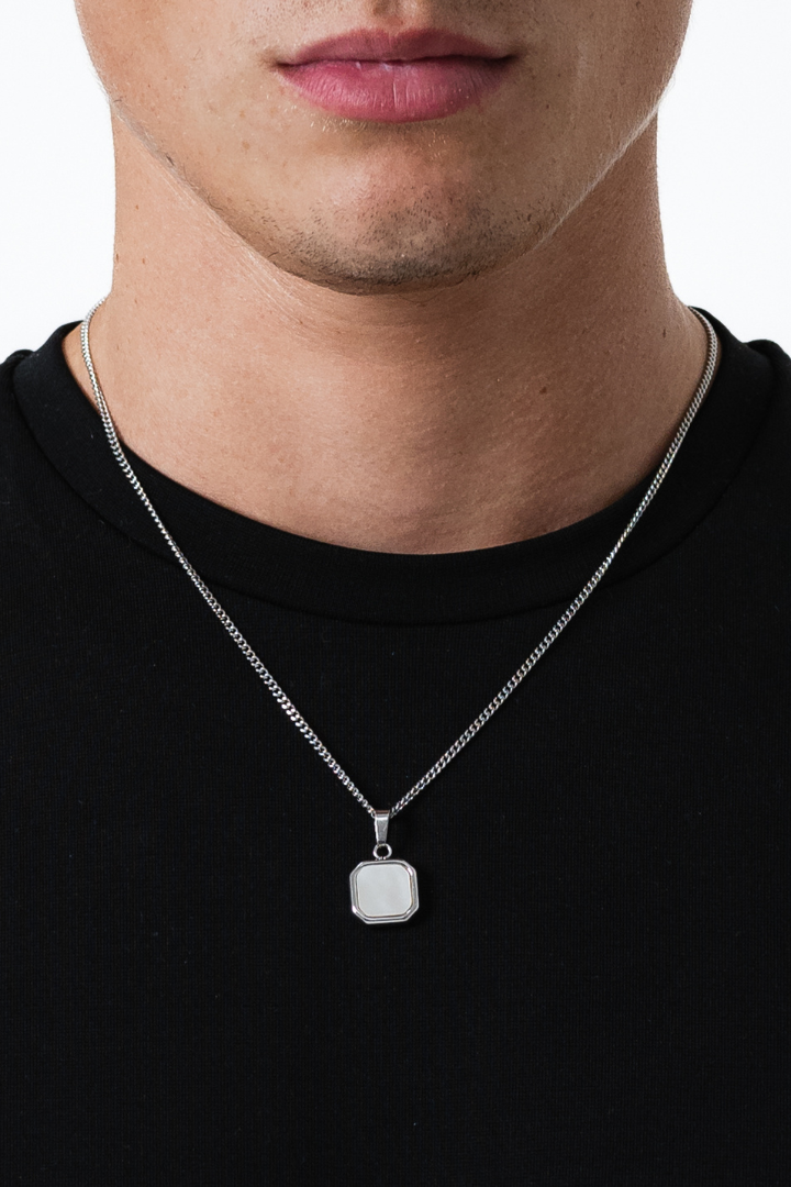 Stone White Pendant (Silver)