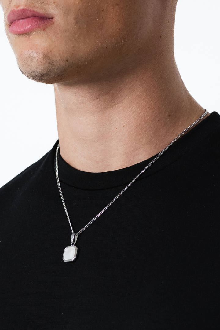 Stone White Pendant (Silver)