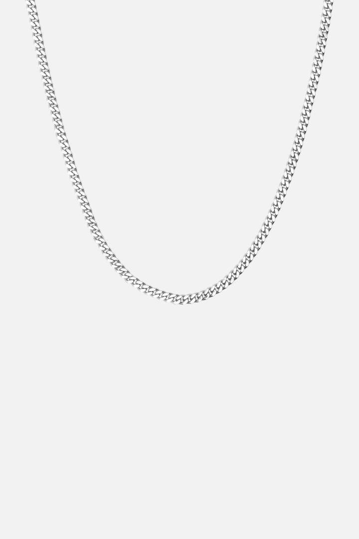 Cuban Link Chain 4mm (Silver)