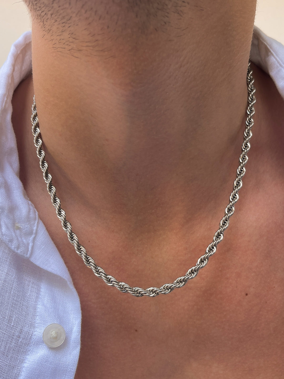 CORDÃO DE CORDAS 5MM | Prata