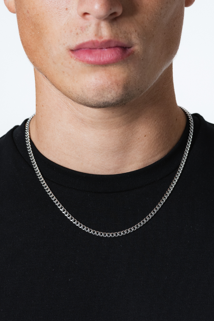 Cuban Link Chain 4mm (Silver)
