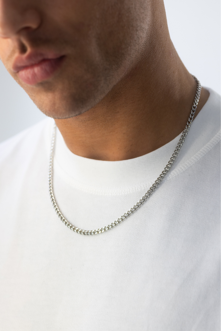 Cuban Link Chain 4mm (Silver)